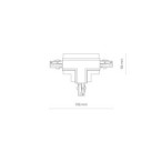Jungtis CTLS RECESSED POWER T CONNECTOR, RIGHT 2 (T-R2) IP20 Balta
