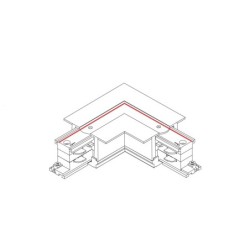 Bėginės sistemos jungtis CTLS RECESSED POWER L CONNECTOR, LEFT (L-L) IP20 Balta