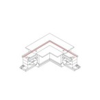 Bėginės sistemos jungtis CTLS RECESSED POWER L CONNECTOR, LEFT (L-L) IP20 Balta