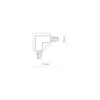 Bėginės sistemos jungtis CTLS RECESSED POWER L CONNECTOR, LEFT (L-L) IP20 Balta