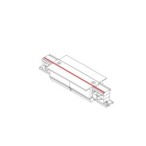 Jungtis 3 fazių bėginei sistemai CTLS RECESSED POWER STRAIGHT CONNECTOR IP20 Balta