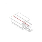 Galinė maitinimo jungtis CTLS RECESSED END CAP IP20 Juoda