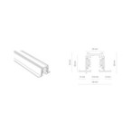 Bėginė sistema CTLS RECESSED TRACK 3 fazių 1M IP20 Juoda