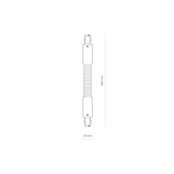 Bėginės sistemos jungtis CTLS POWER FLEX CONNECTOR IP20 Balta