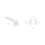 Bėginė sistema CTLS TRACK 1M IP20 Juoda