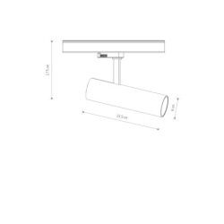 Šviestuvas CTLS MILO LED LED 15W 4000K IP20 Juoda