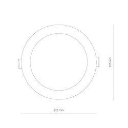 Įleidžiamas lubinis šviestuvas CL KOS LED LED 24W 4000K IP44/IP20 Balta