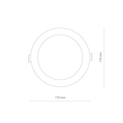Įleidžiamas lubinis šviestuvas CL KOS LED LED 16W 4000K IP44 Balta
