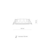 Įleidžiamas lubinis šviestuvas CL KOS LED LED 10W 3000K IP44/20 Balta