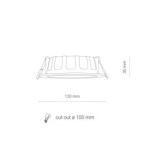 Įleidžiamas lubinis šviestuvas CL KOS LED LED 8W 4000K IP44/20 Balta