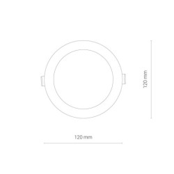 Įleidžiamas lubinis šviestuvas CL KOS LED LED 8W 4000K IP44/20 Balta