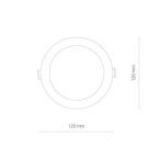 Įleidžiamas lubinis šviestuvas CL KOS LED LED 8W 4000K IP44/20 Balta