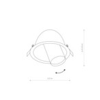 Įleidžiamas lubinis šviestuvas DOWNLIGHT DOT GU10 IP20 Juoda