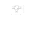 Bėginės sistemos jungtis PROFILE RECESSED T CONNECTOR IP20 Juoda