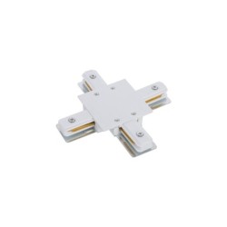 Jungtis 1 fazės bėginei sistemai PROFILE RECESSED X CONNECTOR IP20 Balta