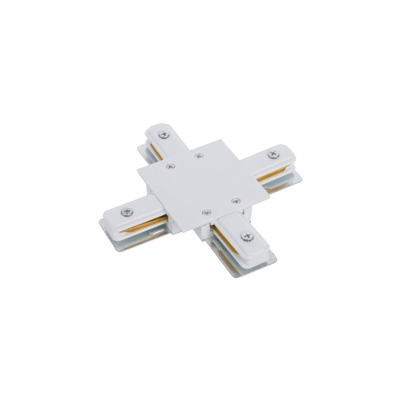 Jungtis 1 fazės bėginei sistemai PROFILE RECESSED X CONNECTOR IP20 Balta