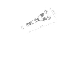 Jungtis laidams WATERPROOF „Y” CONNECTOR IP68