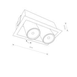 Įleidžiamas lubinis šviestuvas EYE MOD DOWNLIGHT 2xGU10 IP20 Balta