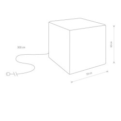 Dekoratyvinis lauko šviestuvas CUMULUS CUBE L E27 IP44 Balta