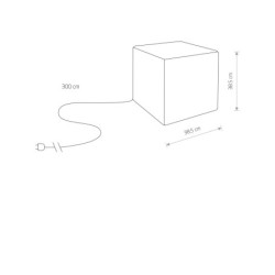 Dekoratyvinis lauko šviestuvas CUMULUS CUBE M E27 IP44 Balta