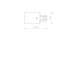 Profilio galinis dangtelis PROFILE RECESSED POWER END CAP IP20 Juoda