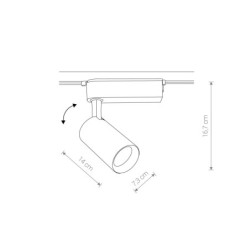 Bėginės sistemos šviestuvas PROFILE IRIS LED 30W 3000K IP20 Balta