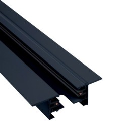 Įleidžiamas bėginis profilis PROFILE RECESSED TRACK 1 metras IP20 Juodas