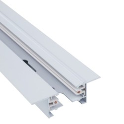1 fazės bėginės sistemos profilis PROFILE RECESSED TRACK 2 METERS IP20 Balta