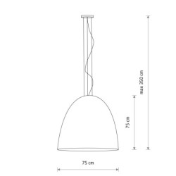 Pakabinamas šviestuvas EGG XL E27 IP20 Balta