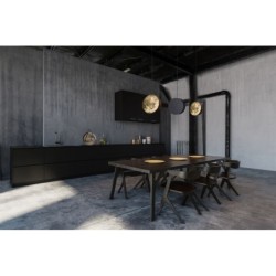 Pakabinamas šviestuvas WHEEL E27 IP20 Juoda