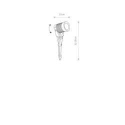 Įsmeigiamas lauko šviestuvas SPIKE LED M LED 5W 3000K IP54 Juoda
