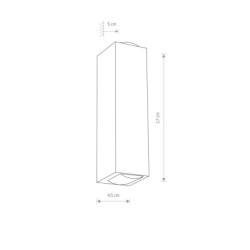 Sieninis lauko šviestuvas LENS LED LED 4W 3000K IP54 Juoda