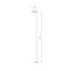 Pastatomas lauko šviestuvas PATHWAY 309cm L LED 36W 3000K IP65 Juoda