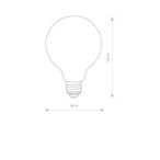 LED Lemputė BULB GLASS BALL 8W 3000K Balta