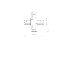 Jungtis PROFILE X CONNECTOR IP20 Juoda