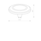 Lemputė REFLECTOR DIFFUSER LED 9W 4000K IP20 Balta