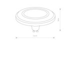 Lemputė REFLECTOR LENS GU10 ES111 LED 9W 4000K Juoda