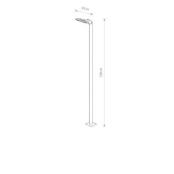 Pastatomas lauko šviestuvas PATHWAY 198cm LED M LED 24W 3000K IP65 Juoda