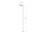 Pastatomas lauko šviestuvas PATHWAY 198cm LED M LED 24W 3000K IP65 Juoda