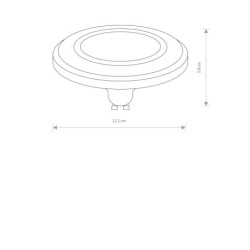 LED lemputė REFLECTOR DIFFUSER GU10 9W 3000K Juoda