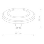 LED lemputė REFLECTOR LENS ES111 GU10 Juoda