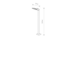 Pastatomas lauko šviestuvas PATHWAY 118cm LED S LED 24W 3000K IP65 Juoda