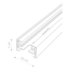 Bėgelis PROFILE TRACK 1 M IP20 Juoda