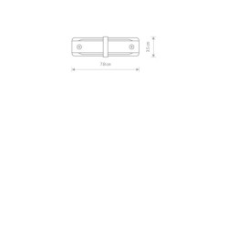 Jungtis PROFILE STRAIGHT CONNECTOR IP20 Balta