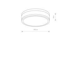 Plafonas MALAKKA LED 18W 4000K IP44 Balta