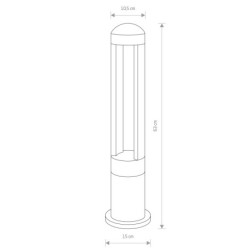 Pastatomas lauko šviestuvas MONTERREY LED 9W 3000K IP54 Juoda