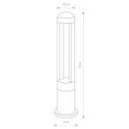 Pastatomas lauko šviestuvas MONTERREY LED 9W 3000K IP54 Juoda