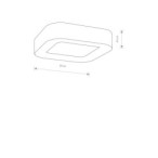 Lauko lubinis šviestuvas PUEBLA LED LED 12W 3000K IP54 Grafitinė