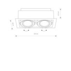 Įleidžiamas lubinis šviestuvas DOWNLIGHT ES111 2xGU10 ES111 IP20 Balta
