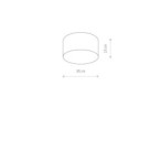Plafonas CAMERON 2xE27 IP20 Balta